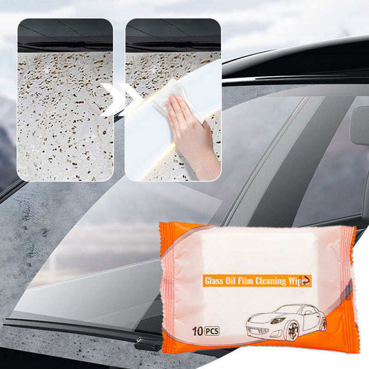Buy 1 Get 1 Free 10 Count Car Glass Oil Film Cleaning Wipes